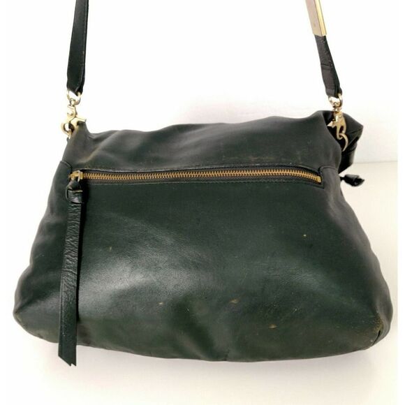 LRG FOLEY+CORINNA GREEN GENUINE LEATHER CONVERTIBLE SHOULDER BAG XBODY MESSENGER - Picture 8 of 11